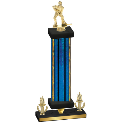 Premium Single Blue Glacier Victory Hockey Trophy