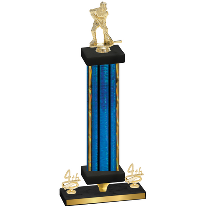 Premium Single Blue Glacier Fourth Place Hockey Trophy