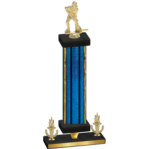 Premium Single Blue Glacier Victory Hockey Trophy