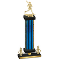 Premium Single Blue Glacier Victory Lacrosse Trophy