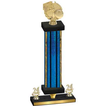 Premium Single Blue Glacier Year Basketball Trophy