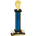Premium Single Blue Glacier Fourth Place Pickleball Trophy