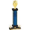Premium Single Blue Glacier Third Place Pickleball Trophy