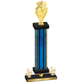 Premium Single Blue Glacier Fourth Place Pickleball Trophy