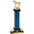 Premium Single Blue Glacier Second Place Horses Trophy