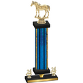 Premium Single Blue Glacier Year Horses Trophy