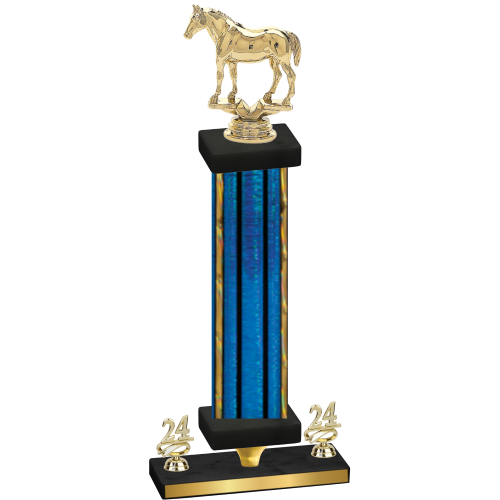 Premium Single Blue Glacier Year Horses Trophy