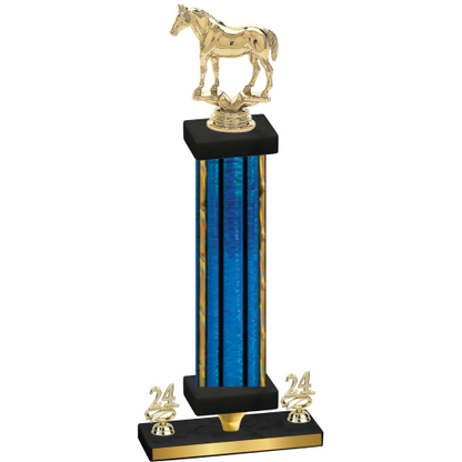 Premium Single Blue Glacier Year Horses Trophy