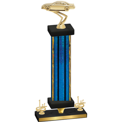 Premium Single Blue Glacier First Place Cars Trophy