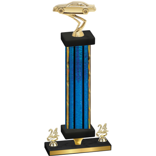 Premium Single Blue Glacier Year Cars Trophy