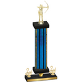 Premium Single Blue Glacier Second Place Archery Trophy