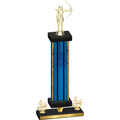 Premium Single Blue Glacier Fourth Place Archery Trophy