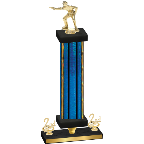 Premium Single Blue Glacier Second Place Shooter Trophy