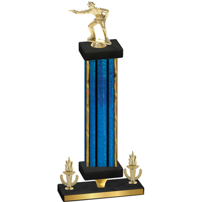 Premium Single Blue Glacier Victory Shooter Trophy