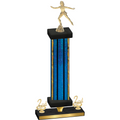Premium Single Blue Glacier Second Place Skater Trophy