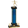 Premium Single Blue Glacier Fourth Place Skater Trophy