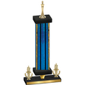 Premium Single Blue Glacier Victory Chess Trophy