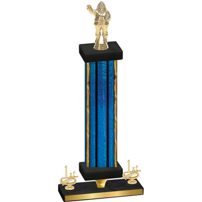 Premium Single Blue Glacier First Place Holiday Trophy