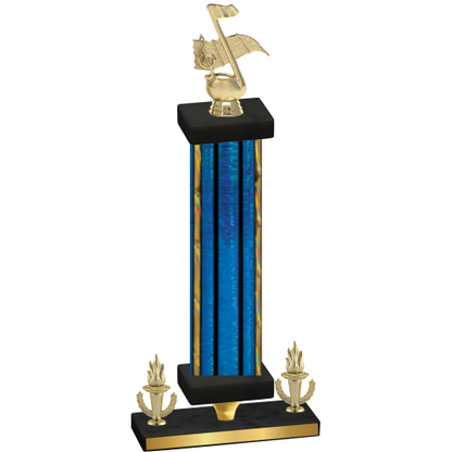 Premium Single Blue Glacier Victory Music Trophy