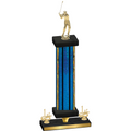 Premium Single Blue Glacier First Place Golf Trophy