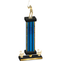 Premium Single Blue Glacier Second Place Golf Trophy