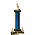 Premium Single Blue Glacier Victory Golf Trophy