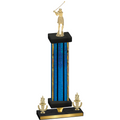 Premium Single Blue Glacier Victory Golf Trophy