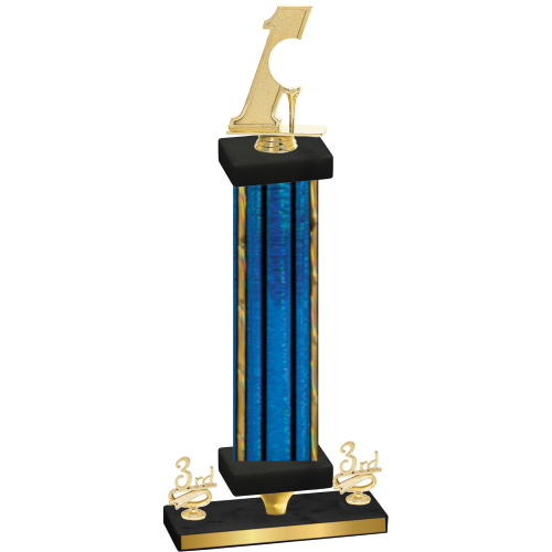 Premium Single Blue Glacier Third Place Golf Trophy