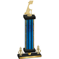 Premium Single Blue Glacier Victory Golf Trophy