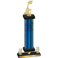 Premium Single Blue Glacier Year Golf Trophy