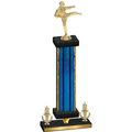Premium Single Blue Glacier Victory Karate Trophy