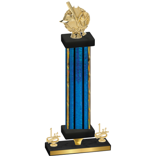 Premium Single Blue Glacier First Place Baseball Trophy