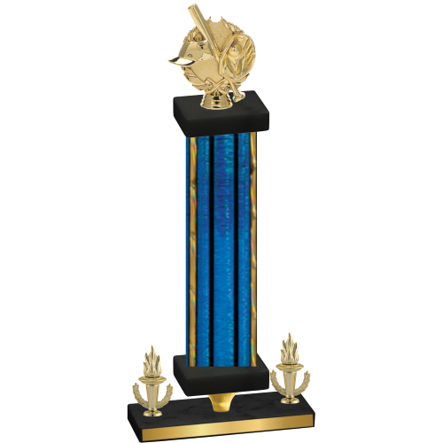 Premium Single Blue Glacier Victory Baseball Trophy