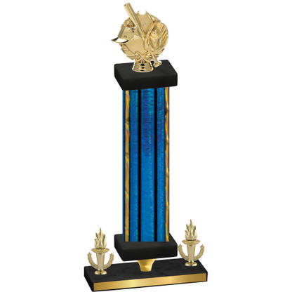 Premium Single Blue Glacier Victory Baseball Trophy