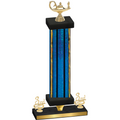 Premium Single Blue Glacier Third Place Academics Trophy