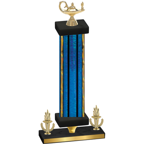 Premium Single Blue Glacier Victory Academics Trophy