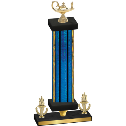 Premium Single Blue Glacier Victory Academics Trophy