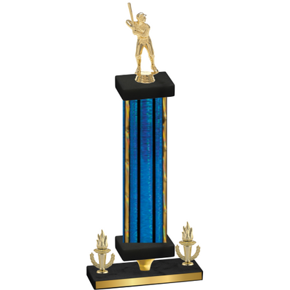 Premium Single Blue Glacier Victory Baseball Trophy