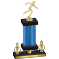Premium Single Blue Carbon Fiber Victory Running Trophy