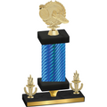 Premium Single Blue Carbon Fiber Victory Running Trophy