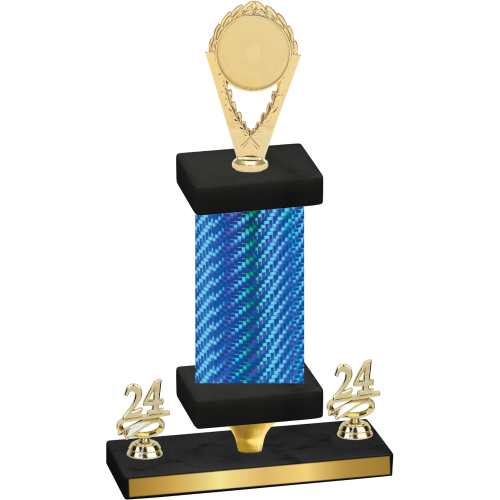 Premium Single Blue Carbon Fiber Year Insert Trophy