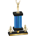 Premium Single Blue Carbon Fiber Victory Victory Trophy