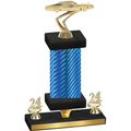 Premium Single Blue Carbon Fiber Year Cars Trophy