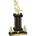 Premium Single Black Glacier Victory Football Trophy