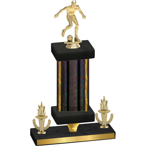 Premium Single Black Glacier Victory Soccer Trophy