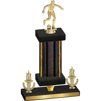 Premium Single Black Glacier Victory Soccer Trophy