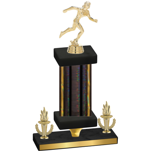 Premium Single Black Glacier Victory Running Trophy