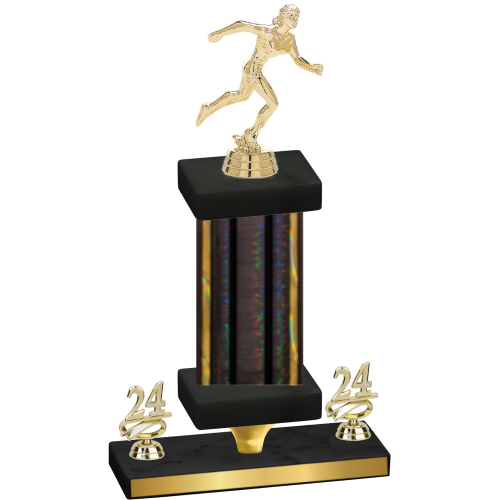 Premium Single Black Glacier Year Running Trophy