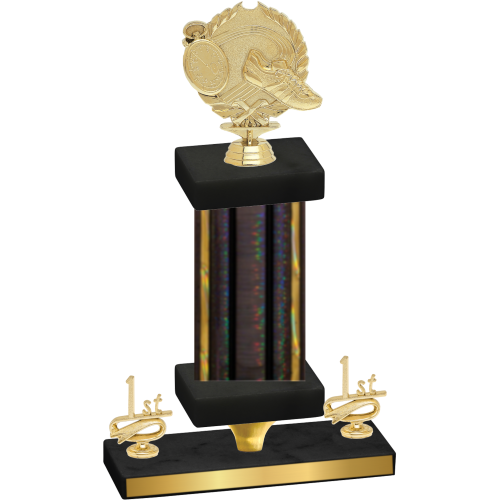 Premium Single Black Glacier First Place Running Trophy