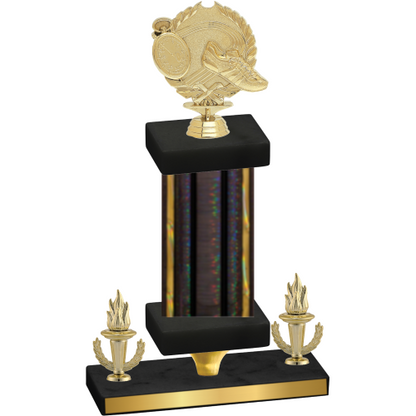 Premium Single Black Glacier Victory Running Trophy